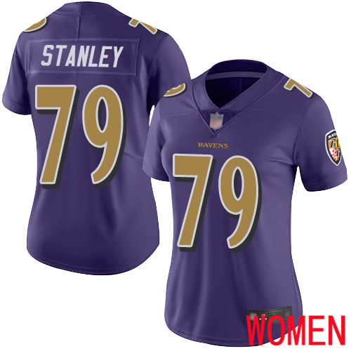 Baltimore Ravens Limited Purple Women Ronnie Stanley Jersey NFL Football #79 Rush Vapor Untouchable